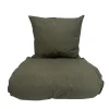 Percale sengetøj 140x200 cm oliven
