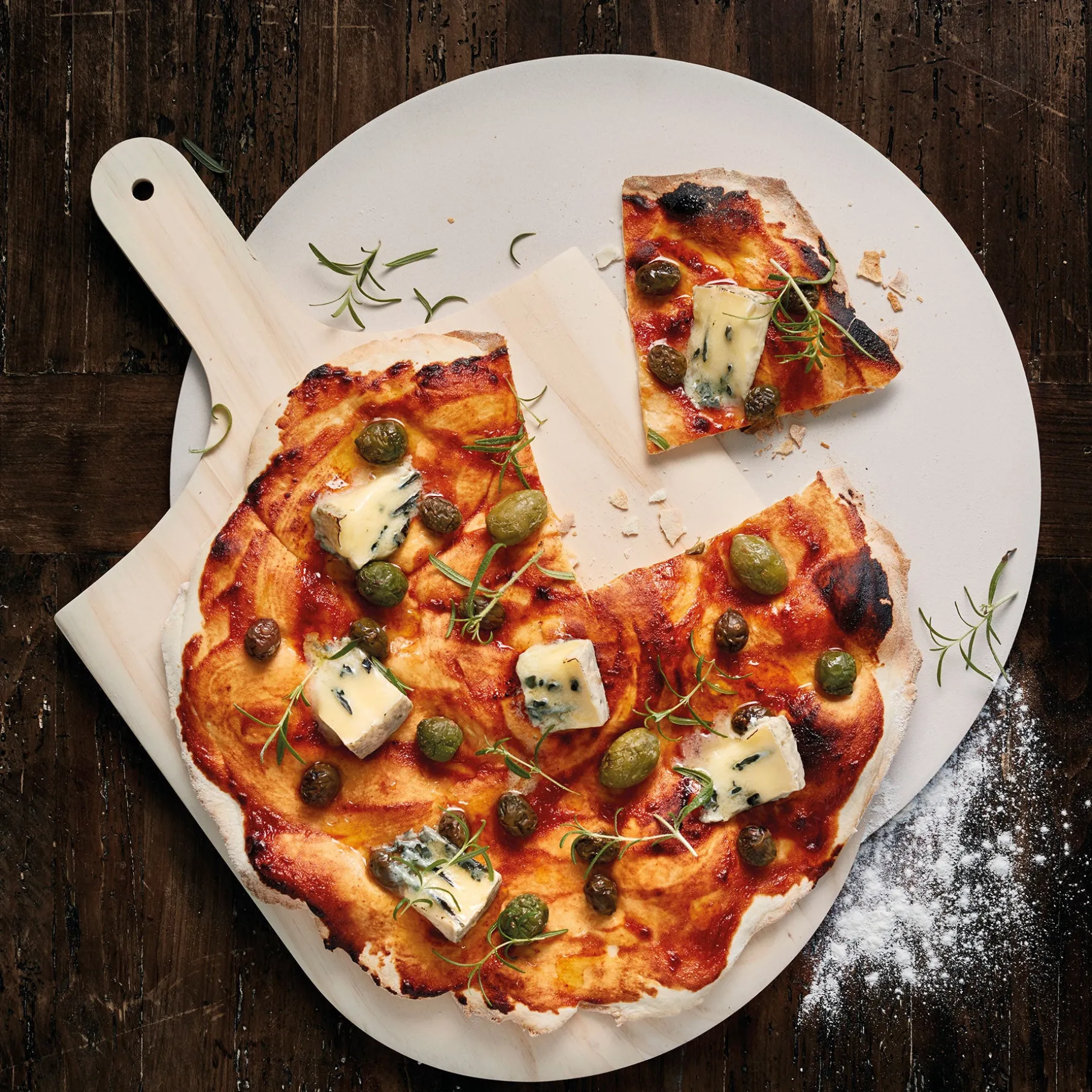 Pizzabagesten m/spade