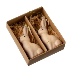 Påskehare i glas 2 stk.