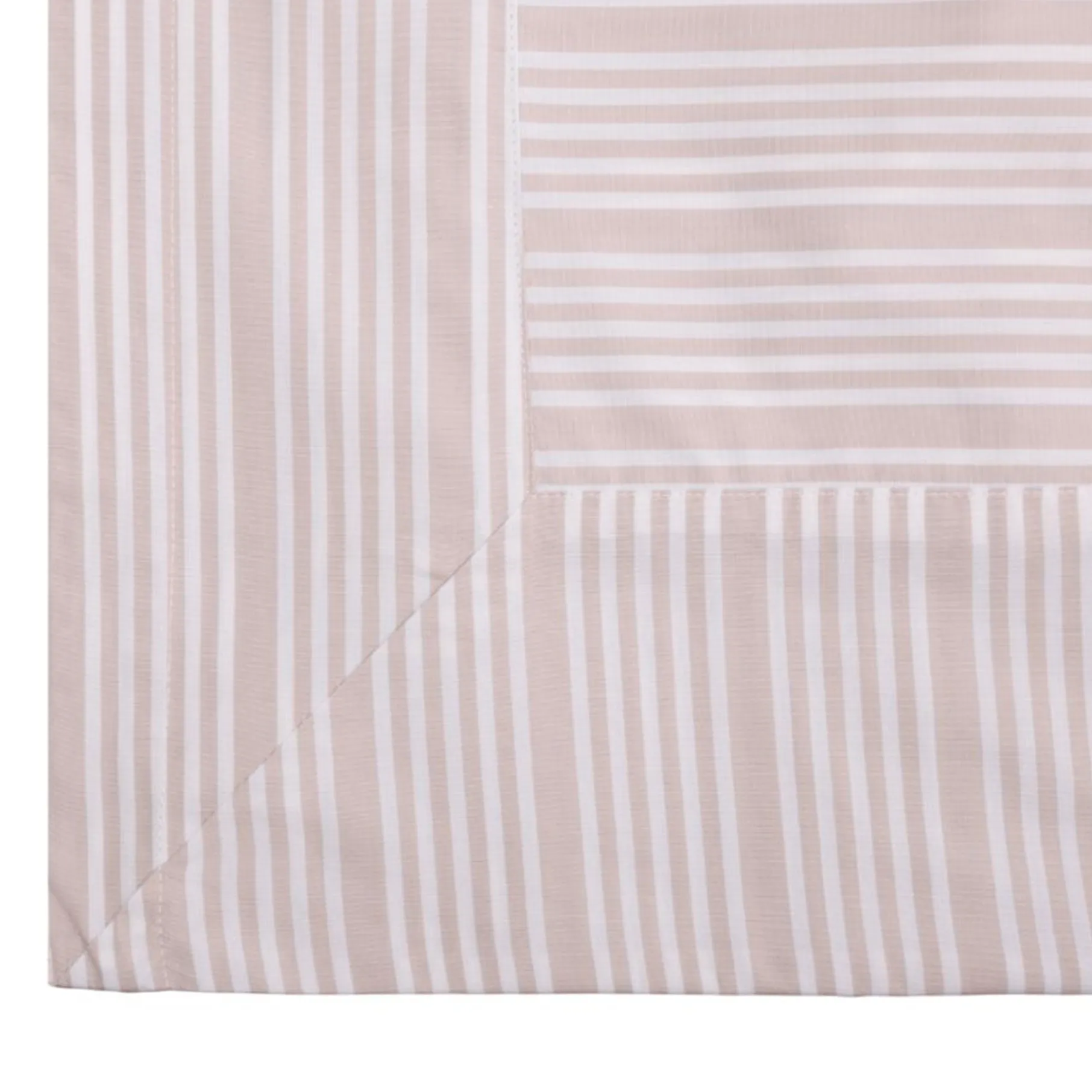 Pudebetræk 63x60 cm beige/sand striber