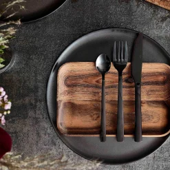 RAW bestikæske 48 dele sortfarvet