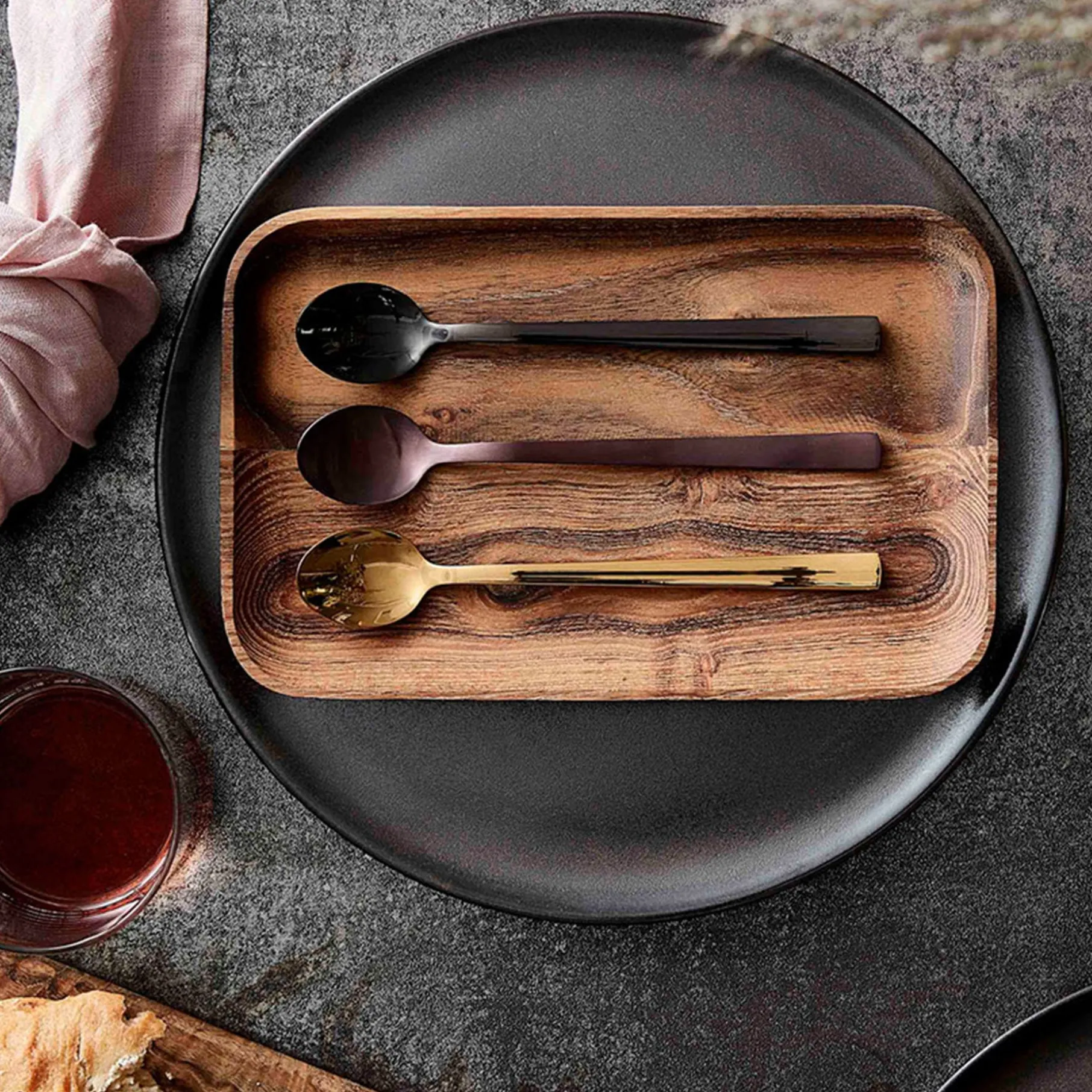 RAW cafe latte ske 4 stk. guld farve