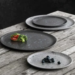 RAW frokosttallerken Ø23 cm sort spotted