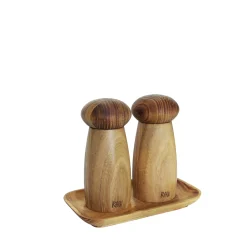 RAW kværnsæt m/bakke H13,4 cm teak