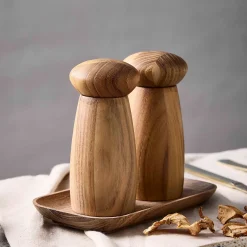 RAW kværnsæt m/bakke H13,4 cm teak