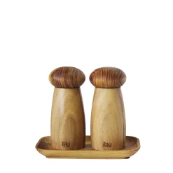 RAW kværnsæt m/bakke H13,4 cm teak