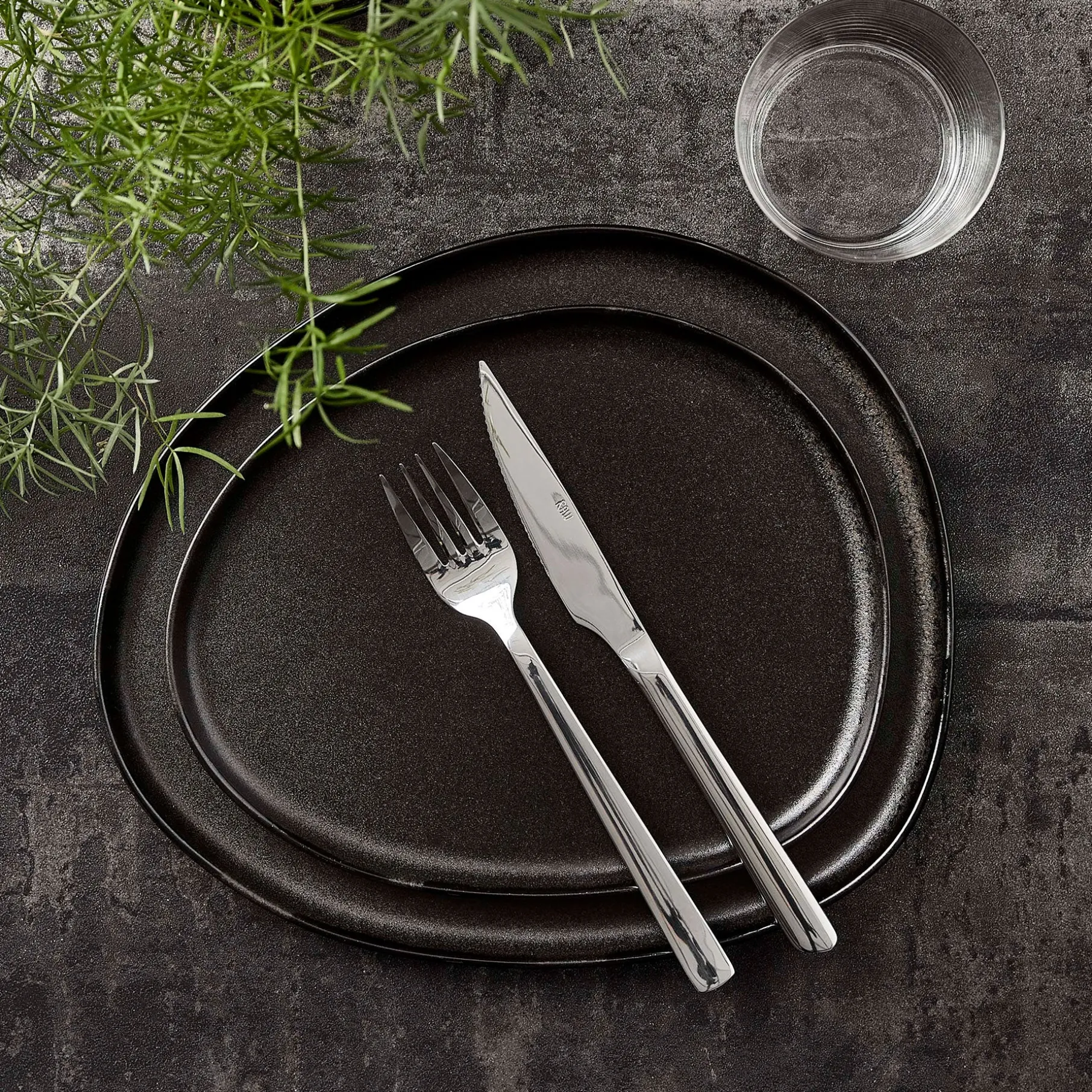 RAW Organic middagstallerken titanium black