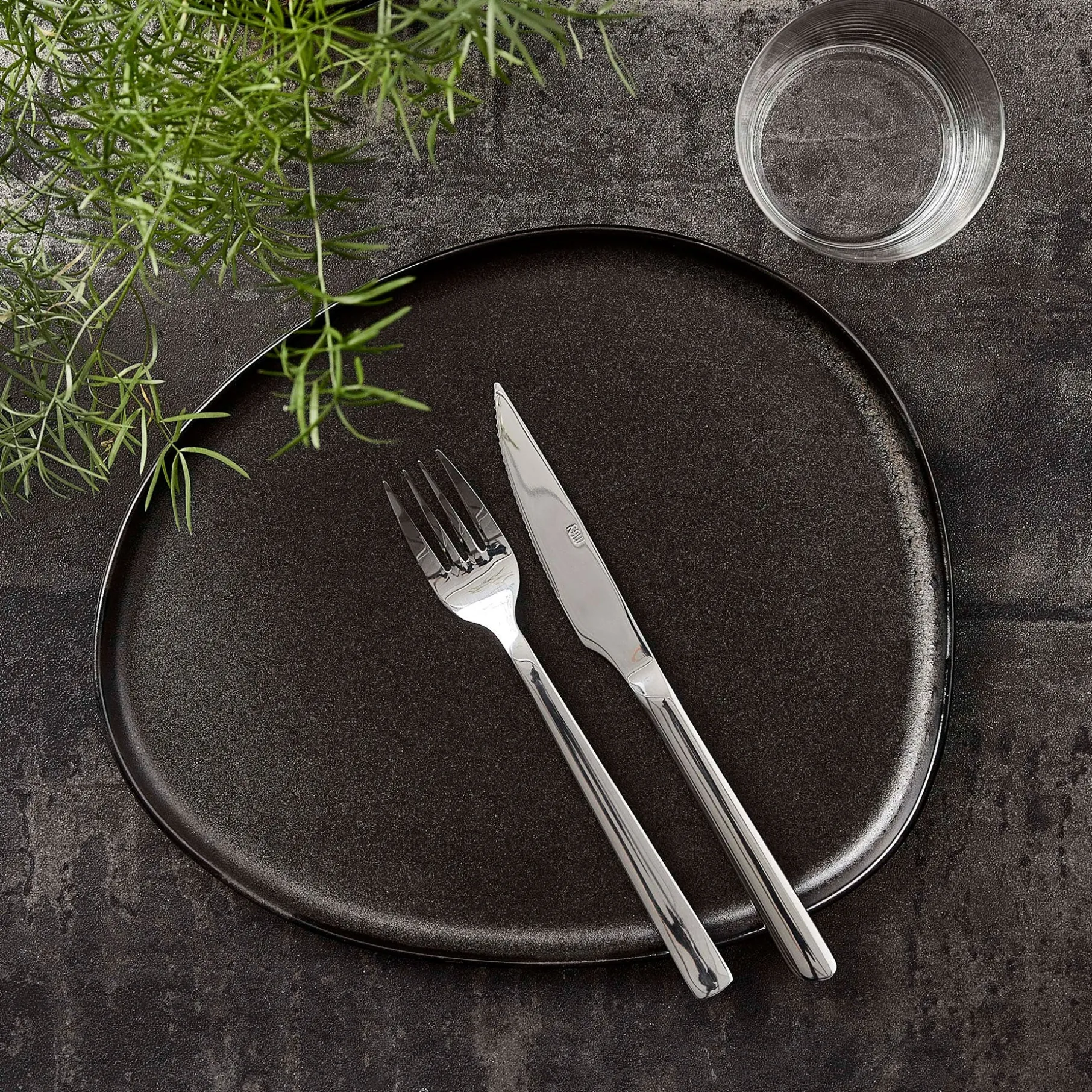 RAW Organic middagstallerken titanium black