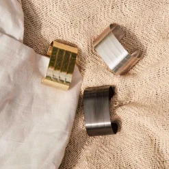 RAW servietring 4 stk mat stål