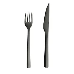 RAW steaksæt 8 dele sort farve