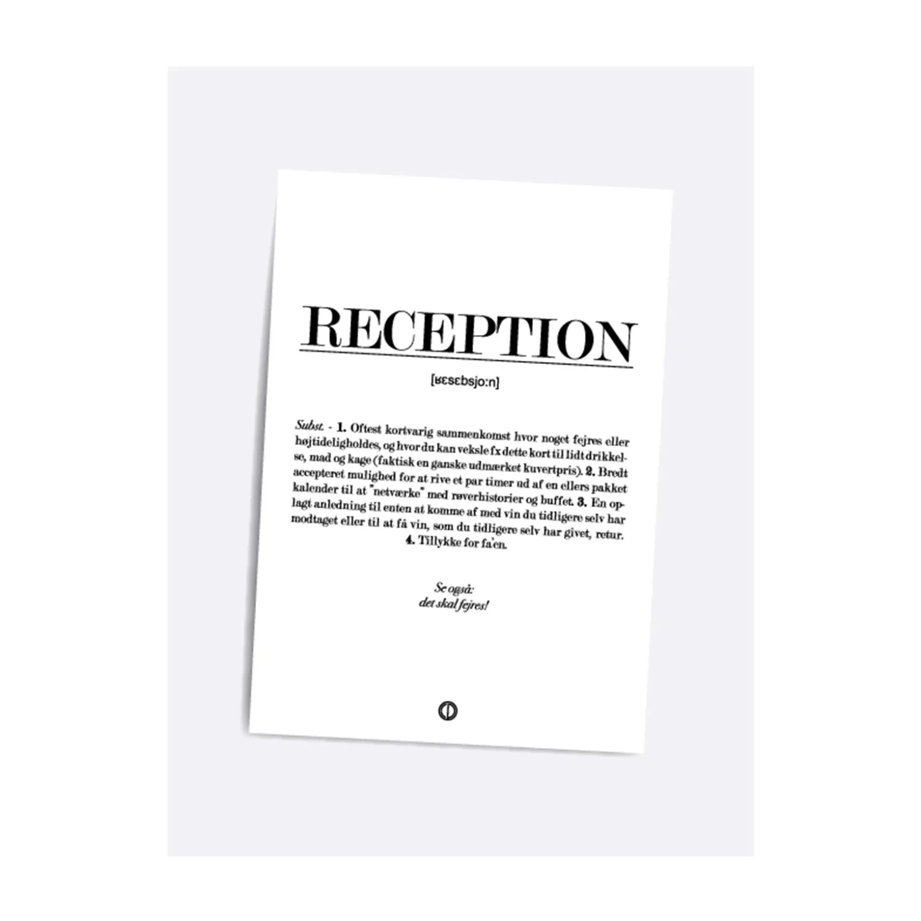 Reception Definitions