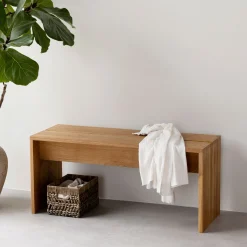 Rei bænk FSC certificeret egetræ L100 cm