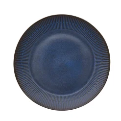Relief middagstallerken Ø27 cm stentøj blå