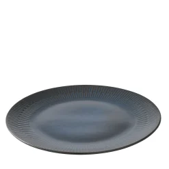 Relief middagstallerken Ø27 cm stentøj blå