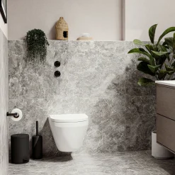 Rim toiletbørste sort