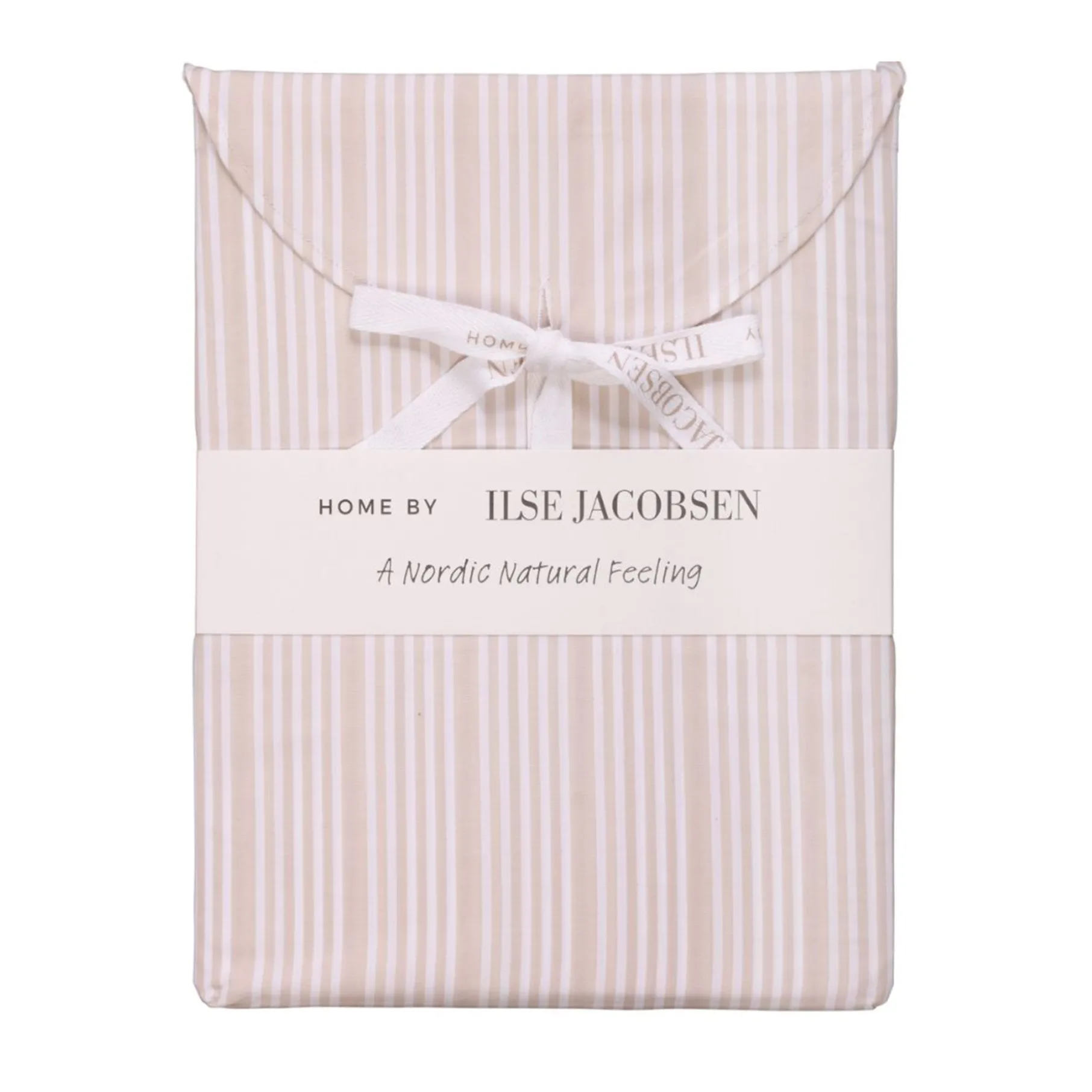 Sengetøj 140x200 cm sand/beige striber