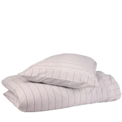 Sengetøj 140x200 cm sand/beige striber