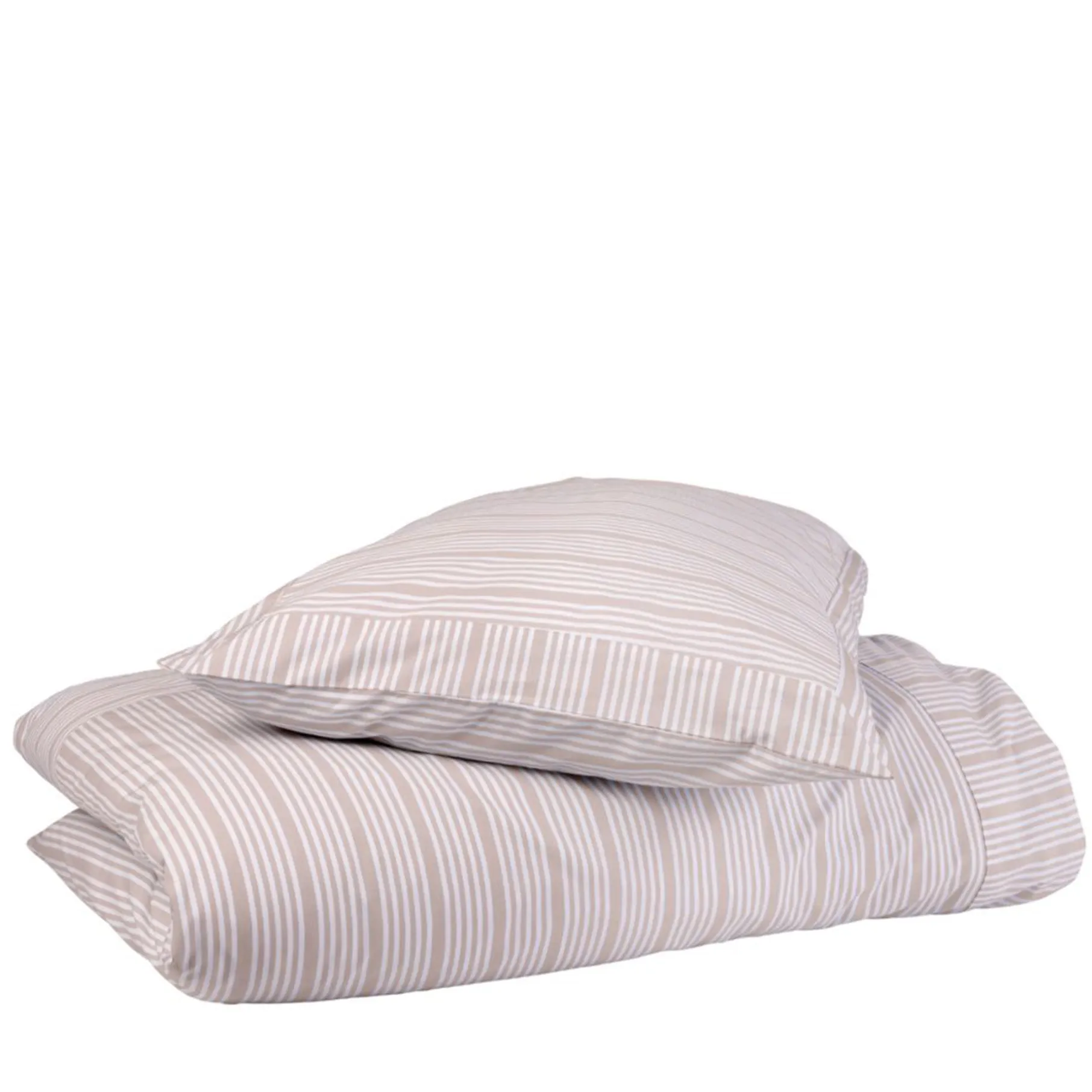 Sengetøj 140x220 cm sand/beige striber