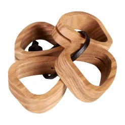 Servietring i egetræ - 4 stk