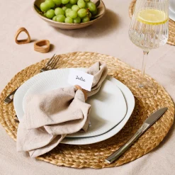 Servietring i egetræ - 4 stk