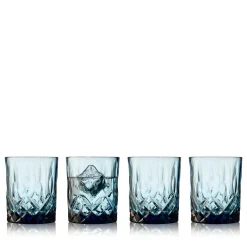 Sorrento whiskyglas 4 stk. blå