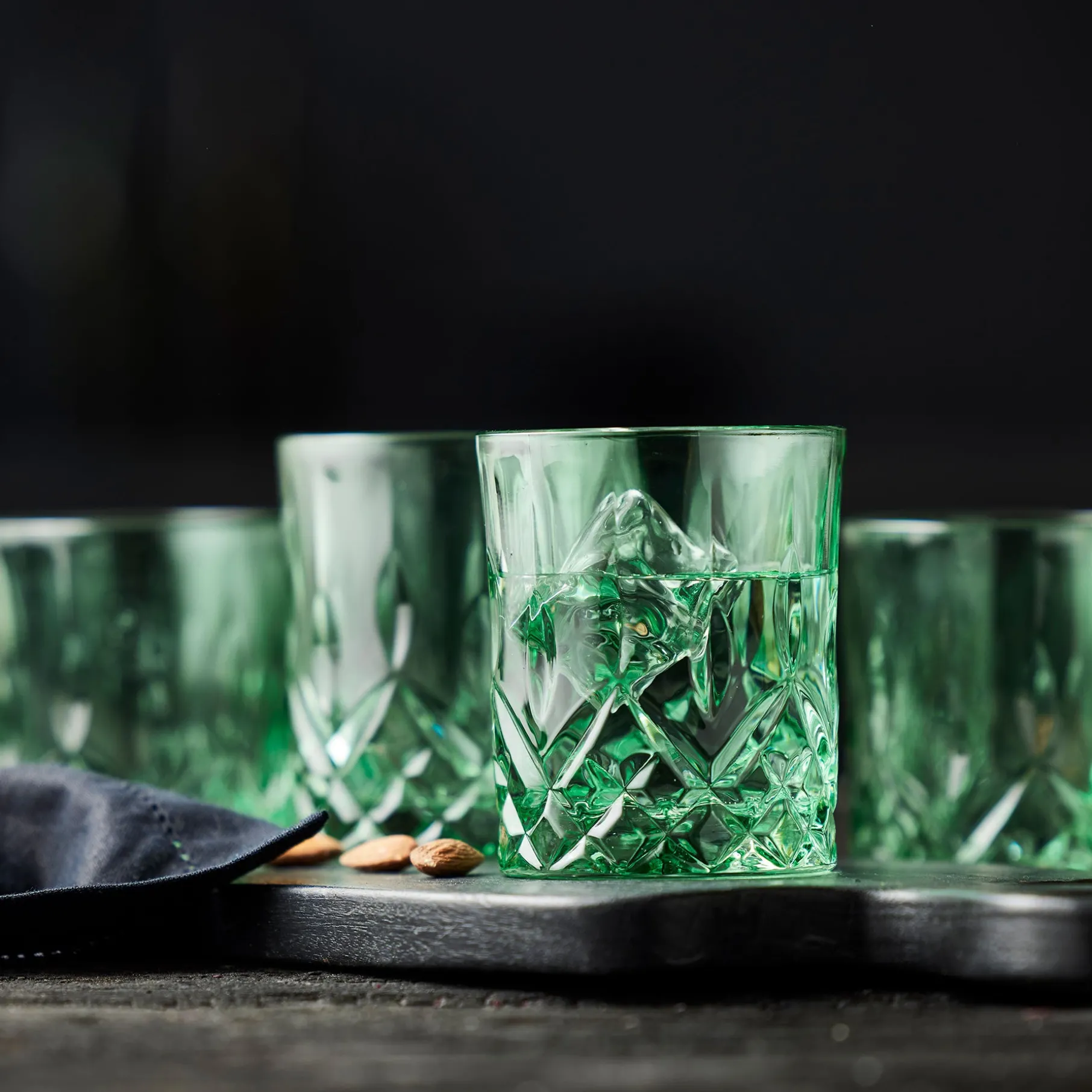 Sorrento whiskyglas 4 stk. grøn