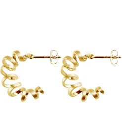 SRSpiral Hoop øreringe børstet