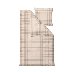 Tartan sengetøj 140x200 cm beige