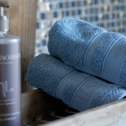 Vaskeklud 4 stk 30x30 cm støvet blå