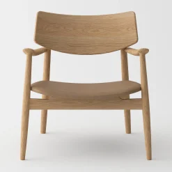 Vedersø loungestol m. lædersæde