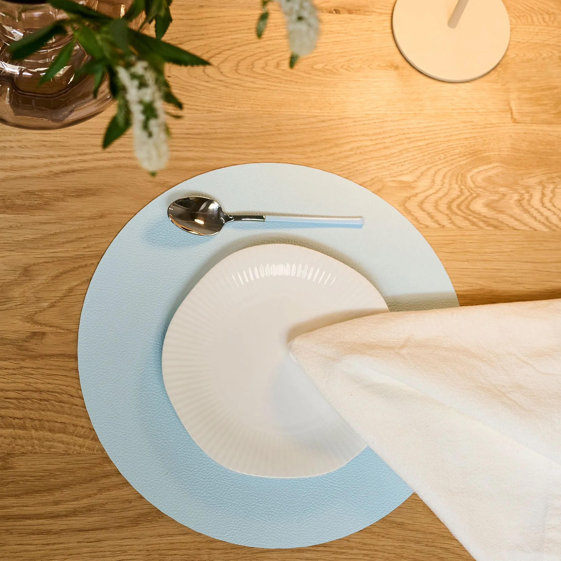 Vendbar dækkeserviet Ø30 cm