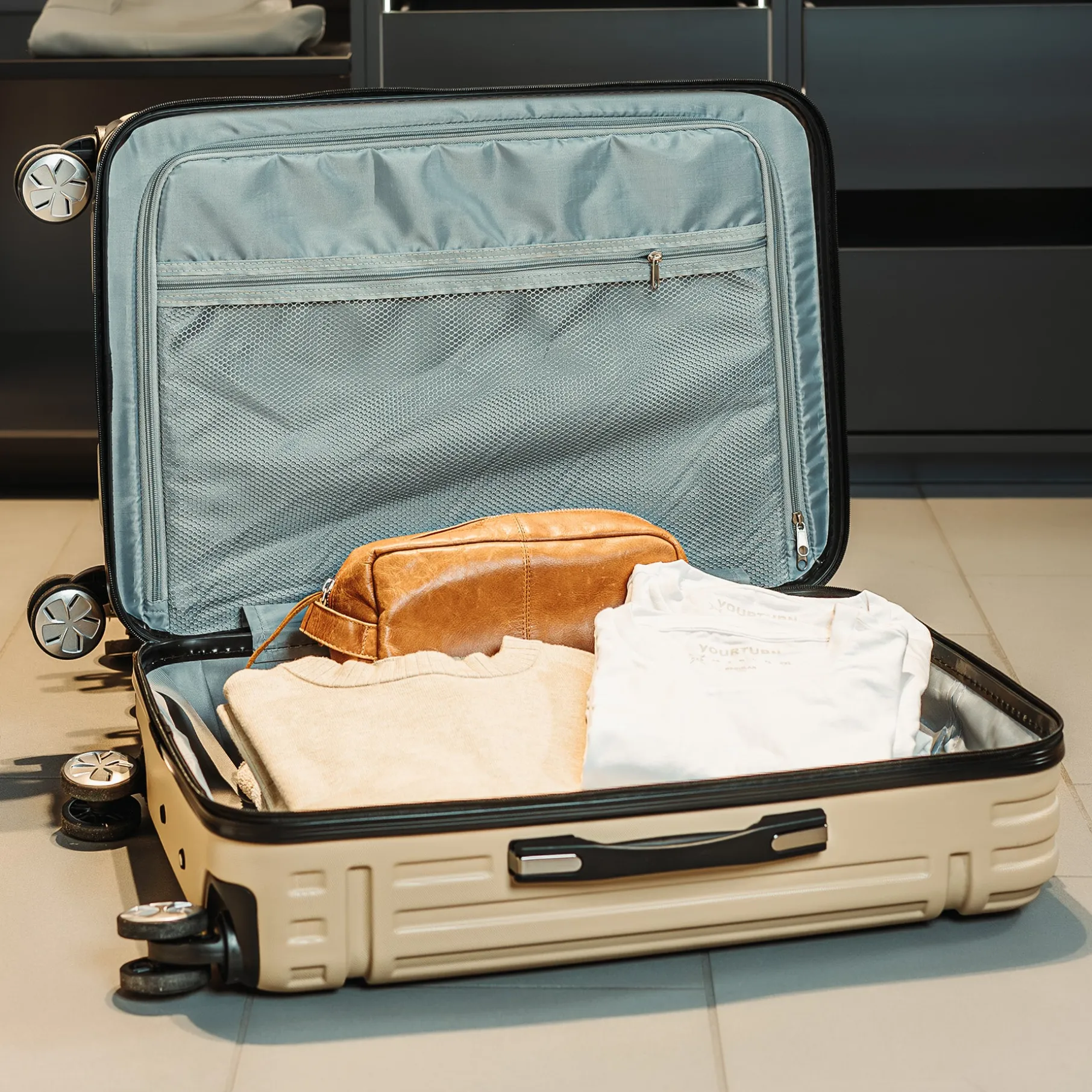 Verano kuffertsæt 2 stk champagne