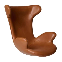 Victor loungestol læder m. sort drejesokkel