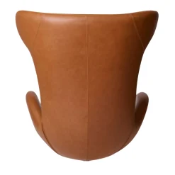 Victor loungestol læder m. sort drejesokkel