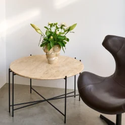Viola III sofabord i travertin Ø80 cm
