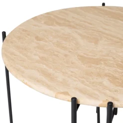 Viola III sofabord i travertin Ø80 cm