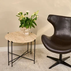 Viola III sofabord i travertin Ø60 cm