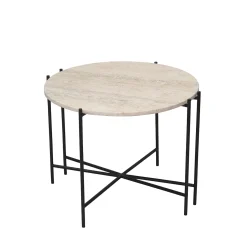 Viola IIII sofabord i travertine Ø60 cm