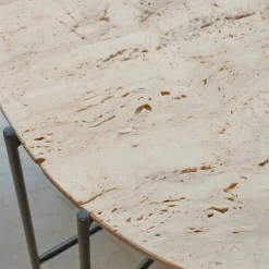 Viola IIII sofabord i travertine Ø60 cm