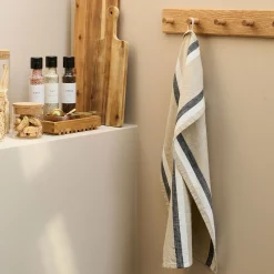 Viskestykke m. dobbelt striber