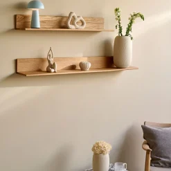 Wood II basic hylde FSC certificeret egetræ, L90 cm