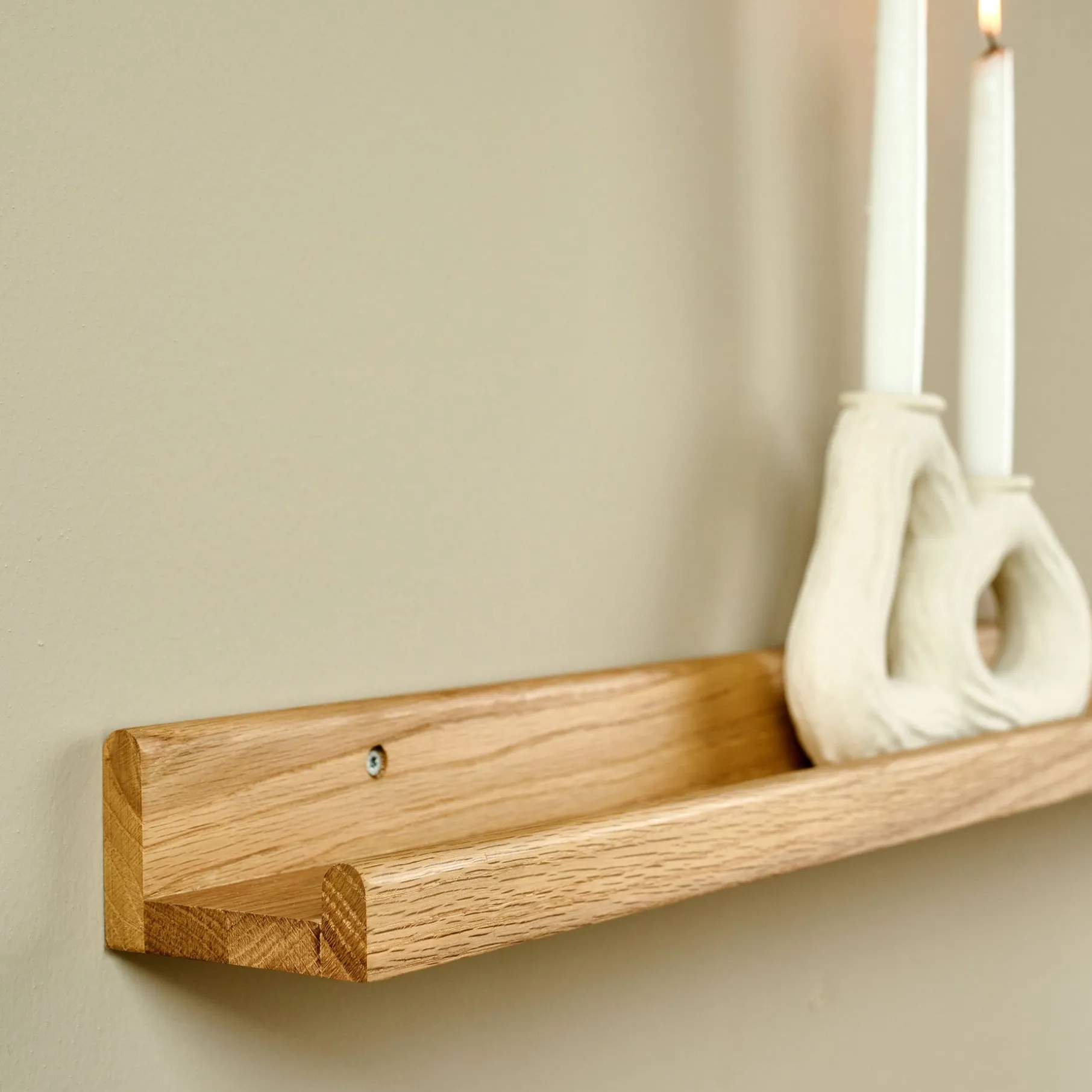 Wood II gallerihylde FSC certificeret egetræ, L60 cm