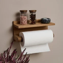 Wood II køkkenrulleholder FSC-certificeret egetræ