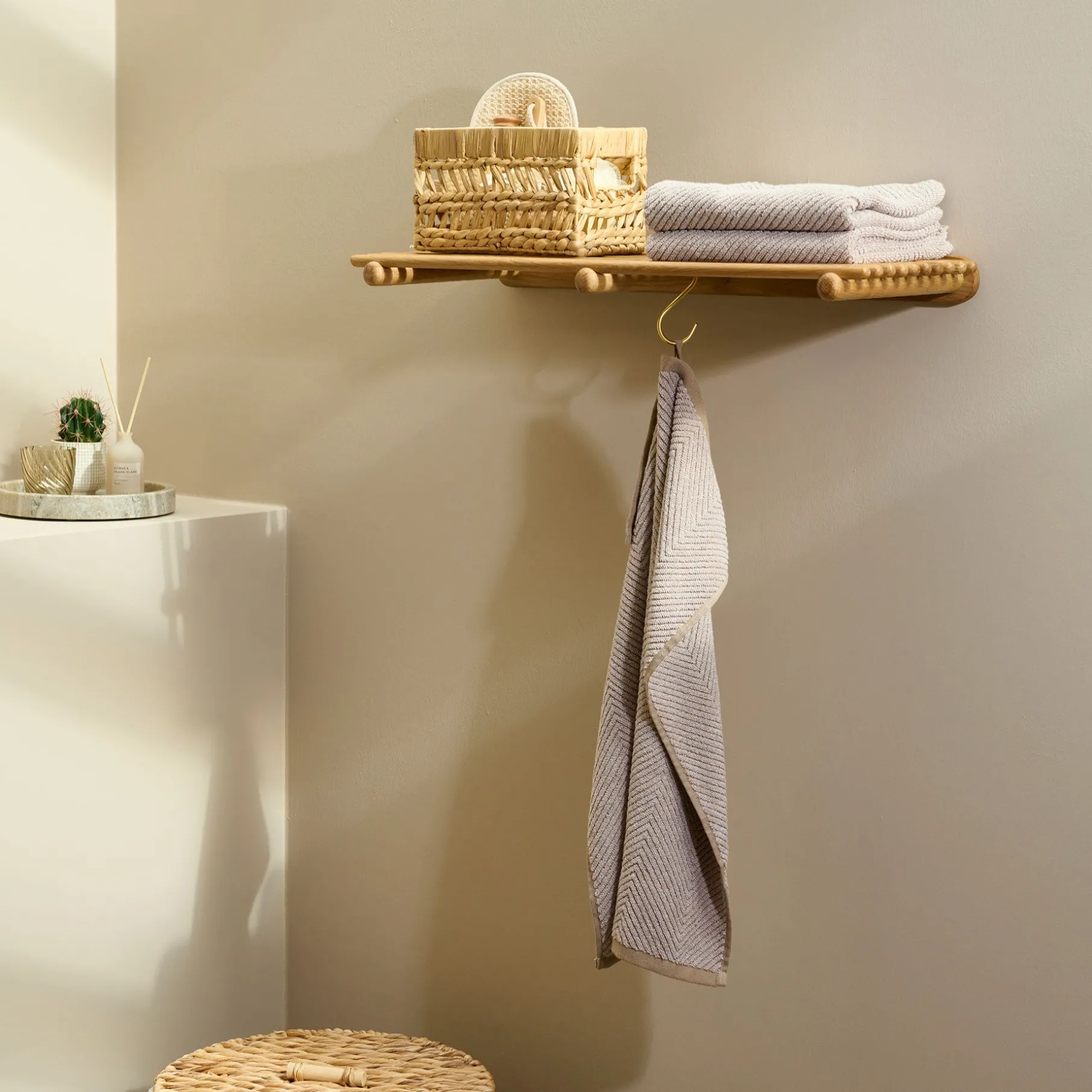 Wood II skohylde olieret L72 cm