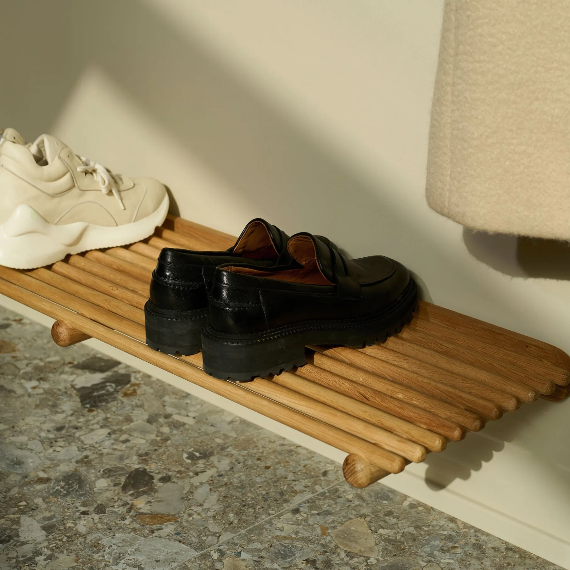 Wood II skohylde olieret L72 cm