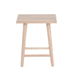 Wood II taburet hvidpigmenteret FSC certificeret egetræ