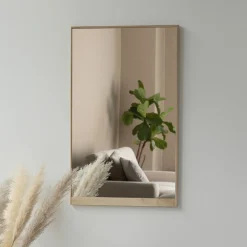 Wood spejl H90 cm - hvidpigmenteret